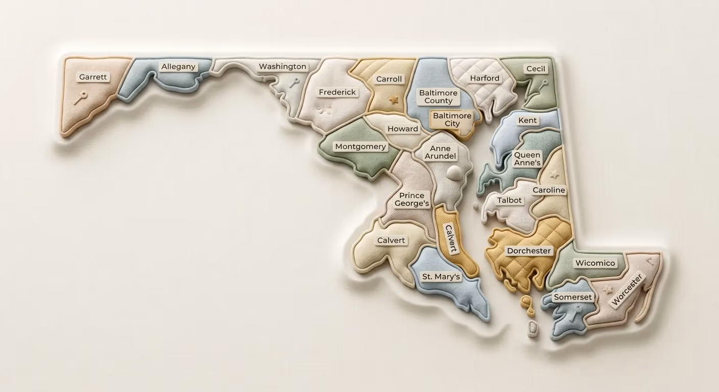 Maryland — Licensed Insurance Coverage Area