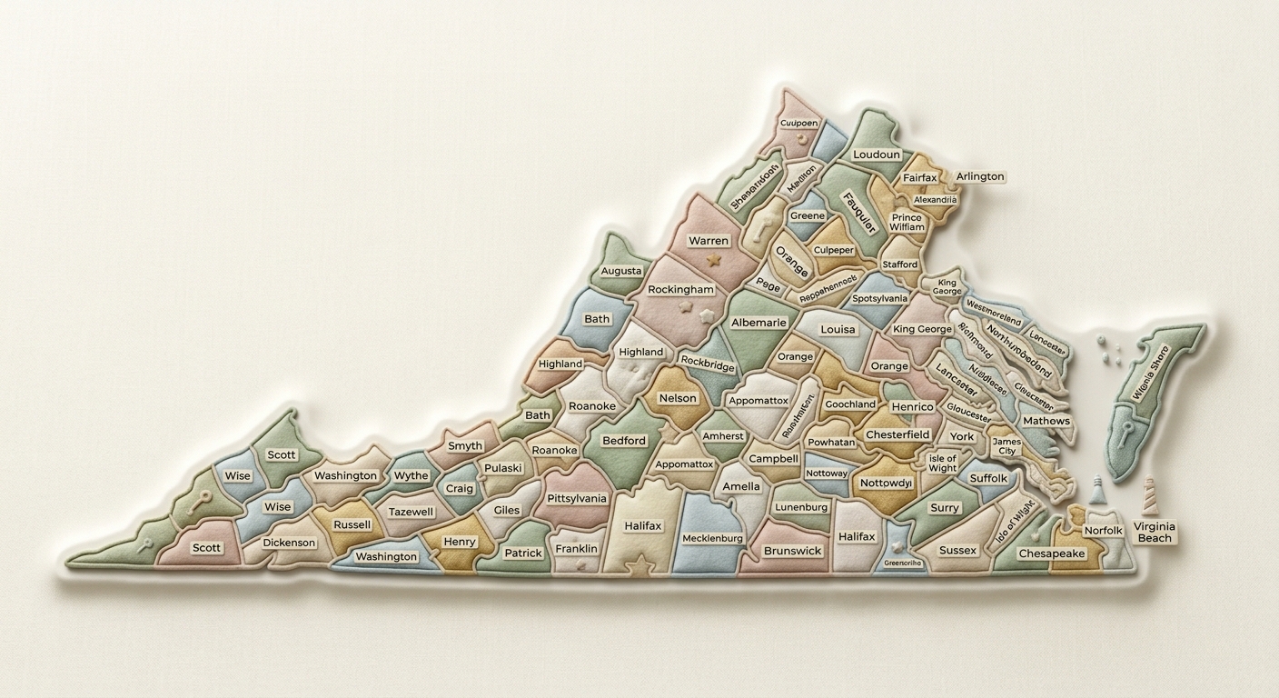 Virginia — Licensed Insurance Coverage Area